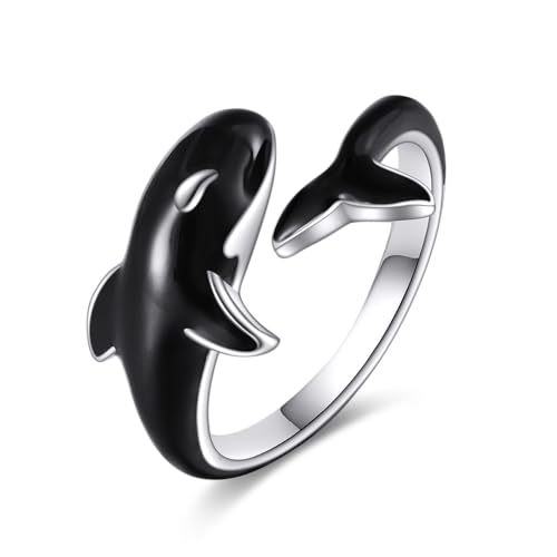 YFN Orca Ring für Frauen Sterling Silber Killerwal Geschenke (7) von YFN