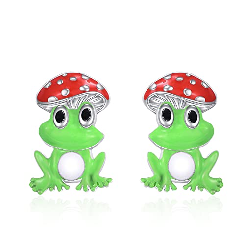 YFN Pilz Frosch Ohrringe für Frauen Sterling Silber niedlich Frosch Ohrstecker Schmuck Geschenke YFN Pilz Frosch Ohrringe für Frauen Sterling Silber niedlich Frosch Ohrstecker Schmuck Geschenke von YFN