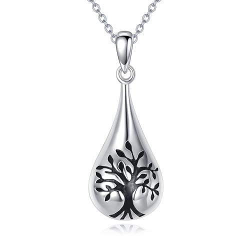 YFN 925 Sterling Silber Tropfen Baum des Lebens Anhänger mit Kette Elegante Halskette für Frauen Geschenk der Natur Symbol für Wachstum und Stärke YFN 925 Sterling Silber Tropfen Baum des Lebens Anhänger mit Kette Elegante Halskette für Frauen Geschenk der Natur Symbol für Wachstum und Stärke von YFN