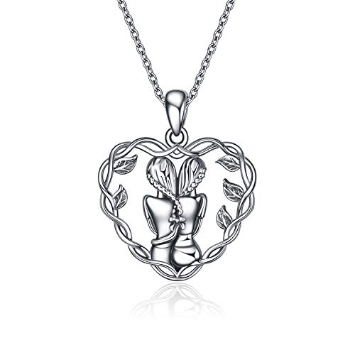 YFN Schwester Geschenke von Schwester, Sterling Silber Immer meine Schwester für immer mein Freund Schwester Anhänger Halskette Schmuck, Geburtstag Schmuck Geschenk Halsketten für Schwestern von YFN