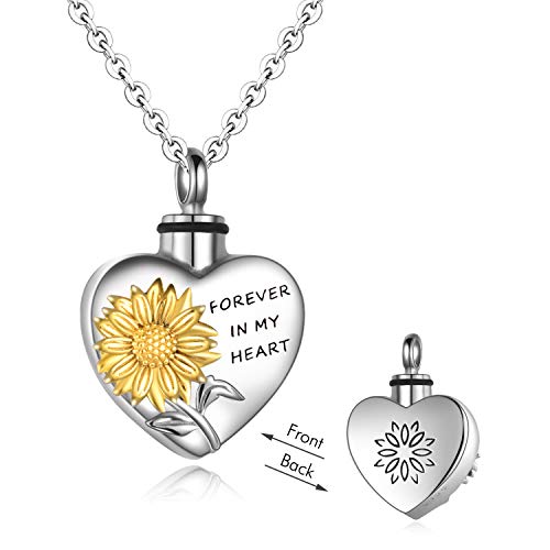 YFN Halskette aus Sterlingsilber, Rose, Sonnenblume, Pferd, Urnen-Halskette für Asche, Schmuck für Asche von geliebten Menschen, Andenken, Sterling Silber, Zirkonia YFN Halskette aus Sterlingsilber, Rose, Sonnenblume, Pferd, Urnen-Halskette für Asche, Schmuck für Asche von geliebten Menschen, Andenken, Sterling Silber, Zirkonia von YFN