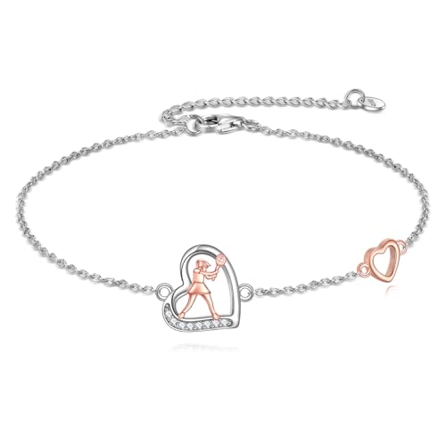 YFN Tennis Armband 925 Sterling Silber Tennisspieler Armband Sport Schmuck Geschenk für Damen Sportler von YFN