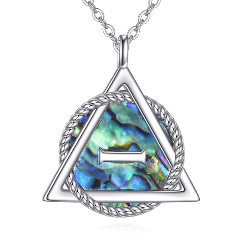 YFN Therian Halskette Sterling Silber Abalone Symbol Anhänger Halskette Therian Schmuck Geschenke für Frauen von YFN