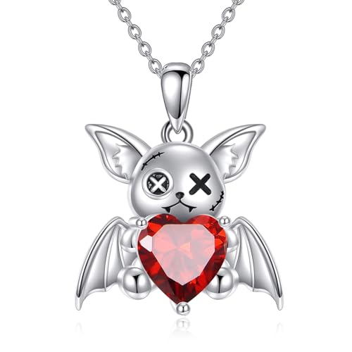 YFN Voodoo Schläger Kette 925 Sterling Silber Gotisch Anhänger Halskette Hexe Schmuck Hexenhaft Geschenke für Damen von YFN