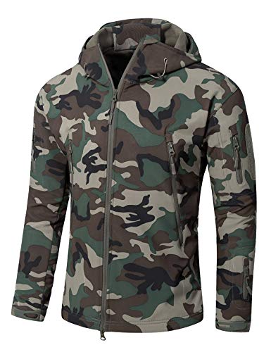 YFNT Herren Taktisch Softshell Fleecejacke Camouflage Militär Hoodie Winddicht Wasserdicht Mantel Jacken Skijacke, Dschungel-Tarnung, 3XL YFNT Herren Taktisch Softshell Fleecejacke Camouflage Militär Hoodie Winddicht Wasserdicht Mantel Jacken Skijacke, Dschungel-Tarnung, 3XL von YFNT