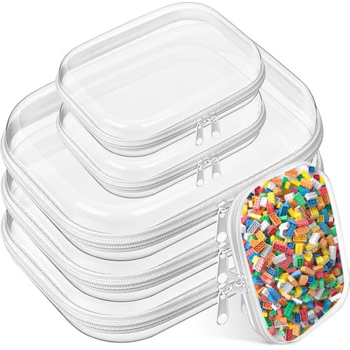 6 Stück Kulturtasche Transparent – Klare Kosmetiktasche Set in 2 Größen, PVC Wasserdicht Make-up Tasche Reise Organizer Aufbewahrungstasche für Familie, Männer un Frauen von YFNVH