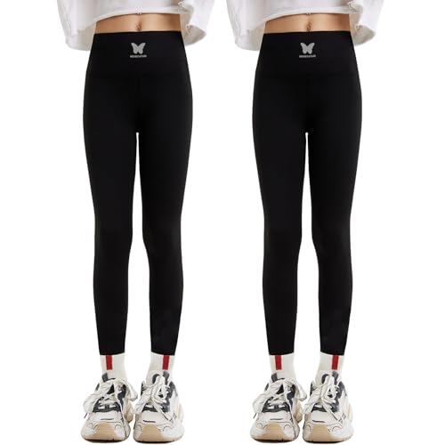 YFPICO 2er-Pack Thermo Leggings Mädchen Gefütterte Dick Lange Warme Kinder Thermohose Winter Thermounterwäsche 2-Pack Schmetterling Schwarz 122-128 YFPICO 2er-Pack Thermo Leggings Mädchen Gefütterte Dick Lange Warme Kinder Thermohose Winter Thermounterwäsche 2-Pack Schmetterling Schwarz 122-128 von YFPICO