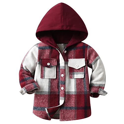 YFPICO Jungen Mädchen Kariertes Hemd Kinder Baby Langarm Hemden Kapuzenhemd Freizeithemd Tops Button-down Langarmshirt Flanellhemd YFPICO Jungen Mädchen Kariertes Hemd Kinder Baby Langarm Hemden Kapuzenhemd Freizeithemd Tops Button-down Langarmshirt Flanellhemd von YFPICO
