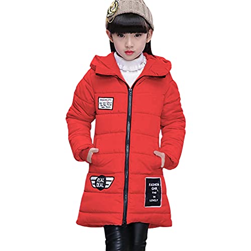 YFPICO Kinder Winterjacke Mädchen mit Fellkapuze Lang Wintermantel Daunenjacken Dicke Steppjacke Mantel Kinderjacke Parka von YFPICO