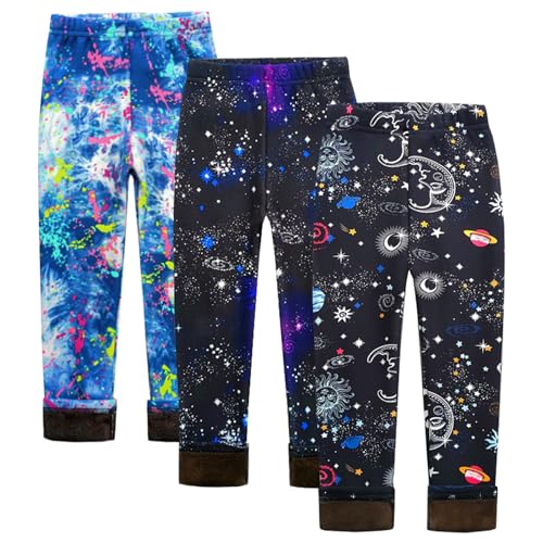YFPICO Thermo Leggings Mädchen Gefüttert Warm Lang Hosen Leggings für Mädchen Herbst Winter 1/2er/3er Multi-Packs Gr.98-146 von YFPICO
