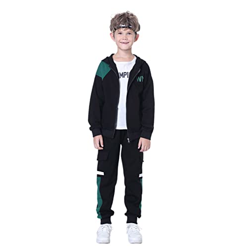 YFPICO Trainingsanzug Kinder Jogginganzug für Jungen Sportanzug Kinder Frühling Herbst Jogging Anzug Hoodie Jacke Sport Hose Freizeitanzug 3-teiliges Outfit von YFPICO