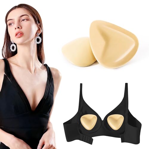 1 Paar Push Up Pads, Klebe Trägerlos, Doppelseitig Klebende Pushup Nippelcover, Push Up Pads Selbstklebend, Wiederverwendbar Pushpads ,Unsichtbarer Wasserfest Bra, Waschbar Nippli Pads für Damen von YFPOPONE