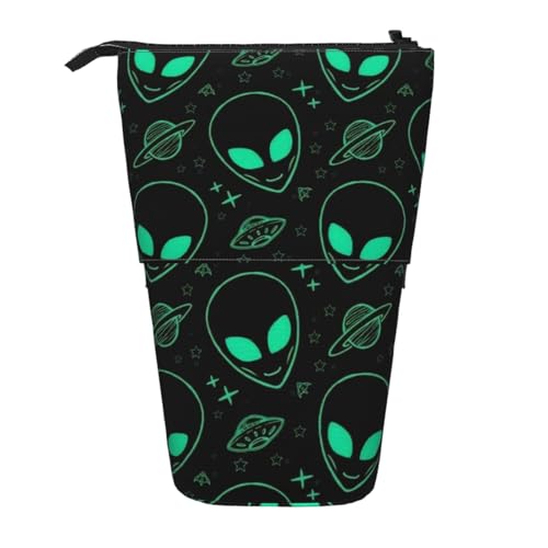 YFSGDLBN Aliens bedrucktes Teleskop-Federmäppchen, vertikal von YFSGDLBN