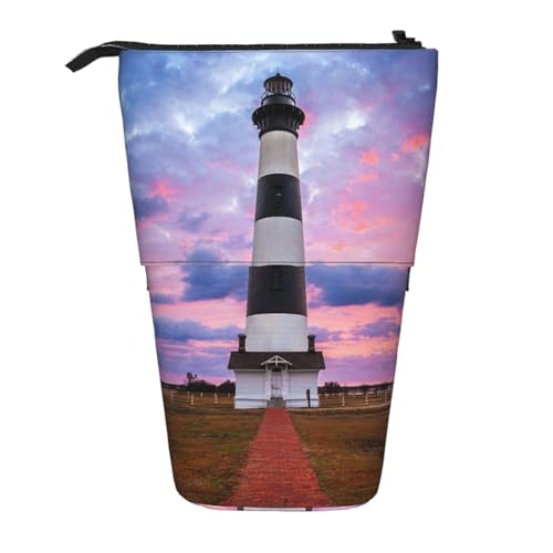 YFSGDLBN Beauty Leuchtturm bedrucktes Teleskop-Federmäppchen von YFSGDLBN