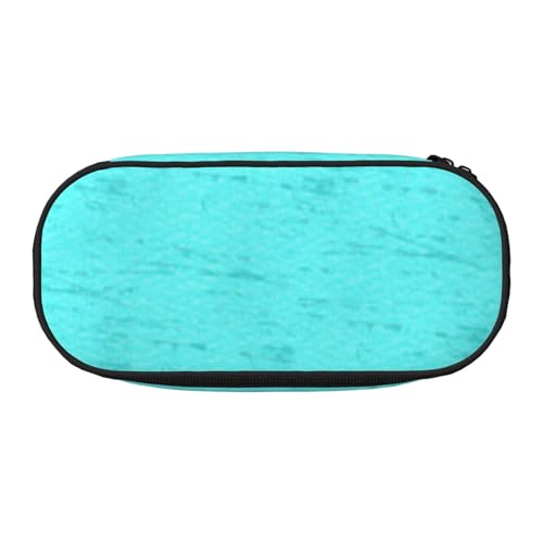 YFSGDLBN Bedrucktes Federmäppchen, Federmäppchen, tragbar, Blaugrün, Schwarz , Einheitsgröße, Münztasche von YFSGDLBN