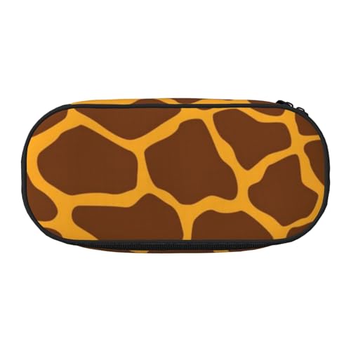 YFSGDLBN Bedrucktes Federmäppchen mit Giraffen-Aufdruck, Federmäppchen, tragbare Schreibwaren-Tasche, Schwarz , Einheitsgröße, Münztasche von YFSGDLBN