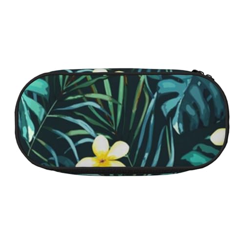 YFSGDLBN Bedrucktes Federmäppchen mit Hawaii-Motiv, Federmäppchen, tragbare Schreibwaren-Tasche, Schwarz , Einheitsgröße, Münztasche von YFSGDLBN