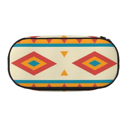 YFSGDLBN Bedrucktes Federmäppchen mit Indianermotiv, Federmäppchen, tragbare Schreibwaren-Tasche, Schwarz , Einheitsgröße, Münztasche von YFSGDLBN