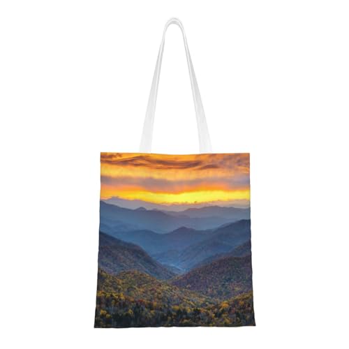 YFSGDLBN Blue Ridge Einkaufstasche mit Parkway Mountains Aufdruck Totes Handtasche Schultertasche YFSGDLBN Blue Ridge Einkaufstasche mit Parkway Mountains Aufdruck Totes Handtasche Schultertasche von YFSGDLBN