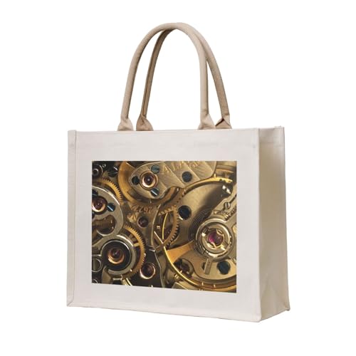 YFSGDLBN Coole Steampunk-Getriebe-Tragetasche, Handtasche, Schultertasche, bedrucktes Segeltuch von YFSGDLBN