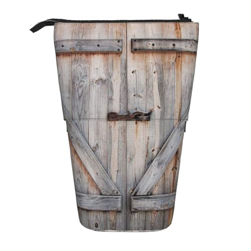 YFSGDLBN Country Barn Holztür, bedrucktes Teleskop-Federmäppchen von YFSGDLBN