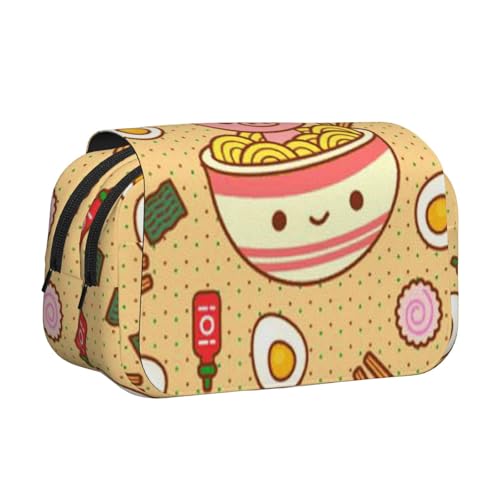 YFSGDLBN Delicious Sweet Ramen bedrucktes Doppel-Klapp-Federmäppchen, Federmäppchen von YFSGDLBN