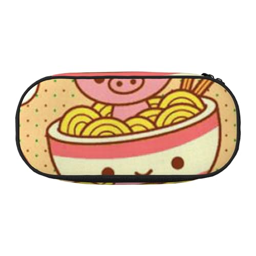 YFSGDLBN Delicious Sweet Ramen bedrucktes Federmäppchen, Federmäppchen, tragbare Schreibwaren-Tasche, Schwarz , Einheitsgröße, Münztasche von YFSGDLBN