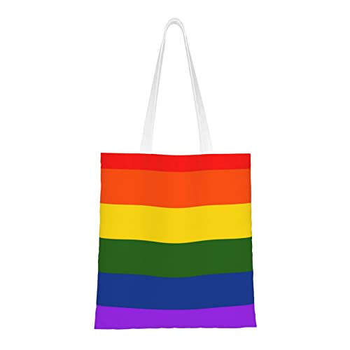 YFSGDLBN Einkaufstasche, Handtasche, Schultertasche mit Regenbogen-Flagge YFSGDLBN Einkaufstasche, Handtasche, Schultertasche mit Regenbogen-Flagge von YFSGDLBN