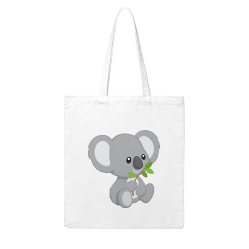 YFSGDLBN Einkaufstasche aus Segeltuch mit Koala-Motiv "Eat Leaf" YFSGDLBN Einkaufstasche aus Segeltuch mit Koala-Motiv "Eat Leaf" von YFSGDLBN