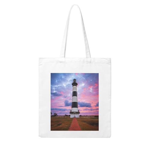 YFSGDLBN Einkaufstasche aus Segeltuch mit Leuchtturm-Motiv von YFSGDLBN