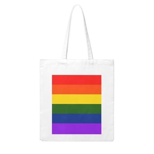YFSGDLBN Einkaufstasche aus Segeltuch mit Regenbogen-Flagge von YFSGDLBN