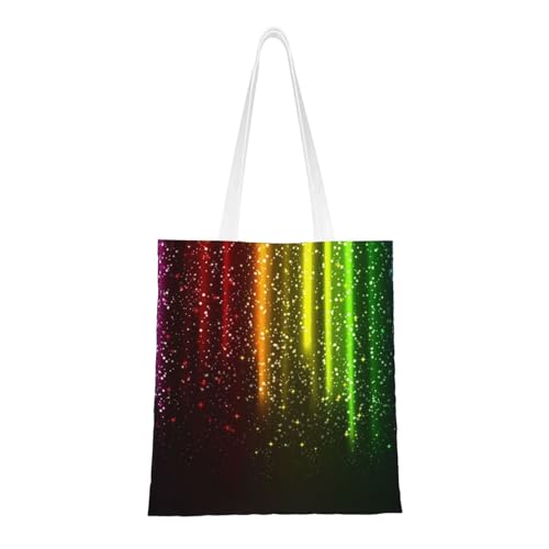 YFSGDLBN Einkaufstasche mit Regenbogen-Neon-Aufdruck von YFSGDLBN