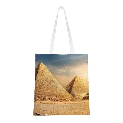 YFSGDLBN Einkaufstasche mit ägyptischer Pyramide in Wüste bedruckt YFSGDLBN Einkaufstasche mit ägyptischer Pyramide in Wüste bedruckt von YFSGDLBN