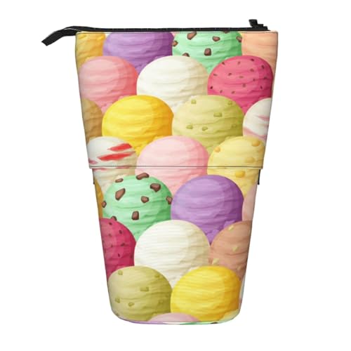 YFSGDLBN Eiscreme-bedrucktes Teleskop-Federmäppchen, vertikal von YFSGDLBN