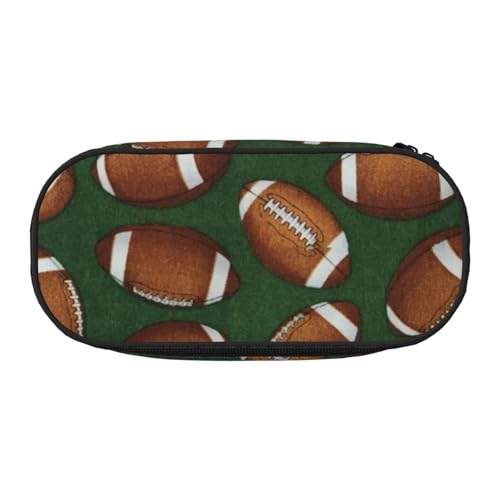 YFSGDLBN Federmäppchen, Motiv: Fußball, Grün, bedruckt, Federmäppchen, tragbare Schreibwaren-Tasche, Schwarz , Einheitsgröße, Münztasche von YFSGDLBN