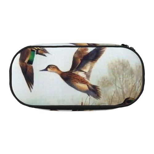 YFSGDLBN Federmäppchen, Motiv: Jagd, wild, bedruckt, Federmäppchen, tragbare Schreibwaren-Tasche, Schwarz , Einheitsgröße, Münztasche von YFSGDLBN