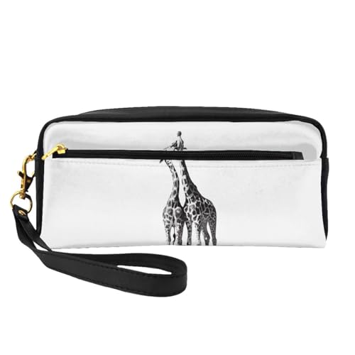 YFSGDLBN Federmäppchen, Motiv: afrikanische Giraffe, klein, Make-up-Tasche, Aufbewahrungstasche von YFSGDLBN