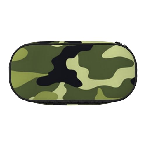 YFSGDLBN Federmäppchen, bedruckt, Camouflage-Muster, tragbar, für Schreibwaren, Schwarz , Einheitsgröße, Münztasche von YFSGDLBN