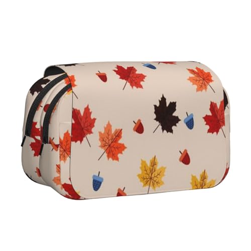 YFSGDLBN Federmäppchen mit Ahornblatt-Motiv, doppeltes Klappetui von YFSGDLBN