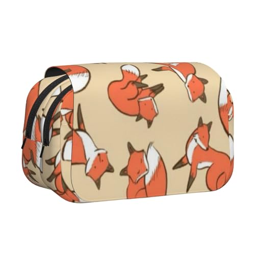 YFSGDLBN Federmäppchen mit Aufschrift "Many Foxes" von YFSGDLBN