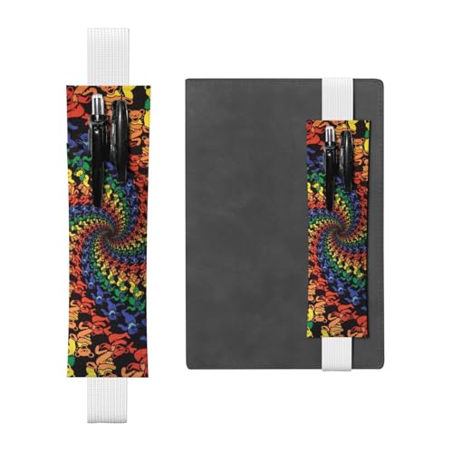 YFSGDLBN Federmäppchen mit Bärentanz-Motiv, bedrucktes Leder, Stiftehalter, Lesezeichen, Federmäppchen, weiß, Einheitsgröße, Münztasche von YFSGDLBN