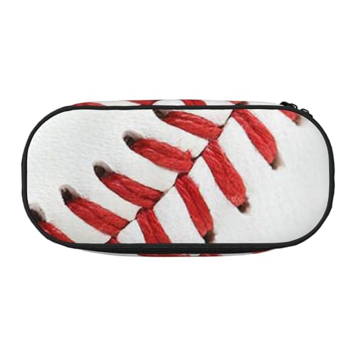 YFSGDLBN Federmäppchen mit Baseball-Spitze, bedruckt, Federmäppchen, tragbare Schreibwaren-Tasche, Schwarz , Einheitsgröße, Münztasche von YFSGDLBN