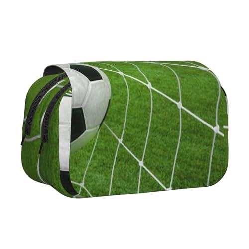 YFSGDLBN Federmäppchen mit Fußball-Aufdruck, doppeltes Klappetui von YFSGDLBN