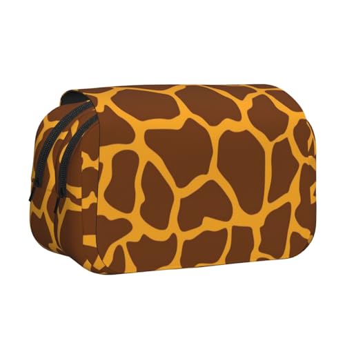 YFSGDLBN Federmäppchen mit Giraffen-Druck, doppeltes Klappetui von YFSGDLBN