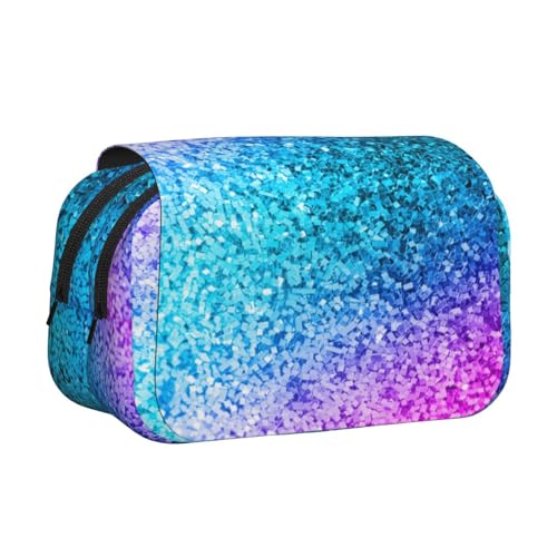 YFSGDLBN Federmäppchen mit Glitzer-Pailletten, Punktemuster, doppeltes Klappetui von YFSGDLBN