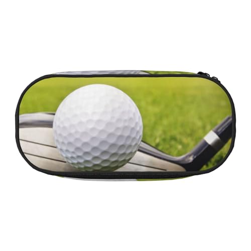 YFSGDLBN Federmäppchen mit Golfball-Motiv, Federmäppchen, tragbare Schreibwaren-Tasche, Schwarz , Einheitsgröße, Münztasche von YFSGDLBN
