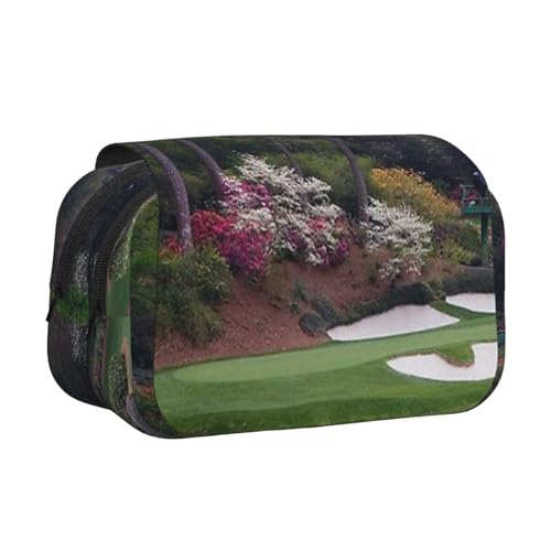 YFSGDLBN Federmäppchen mit Golfplatz-Motiv, doppeltes Klappetui von YFSGDLBN