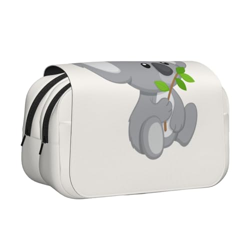 YFSGDLBN Federmäppchen mit Koala-Eßblatt-Motiv, doppeltes Klappetui von YFSGDLBN