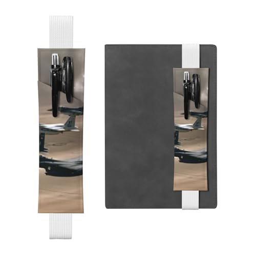 YFSGDLBN Federmäppchen mit Kriegsflugzeug-Motiv, bedrucktes Leder, Stifthalter, Lesezeichen, weiß, Einheitsgröße, Münztasche von YFSGDLBN