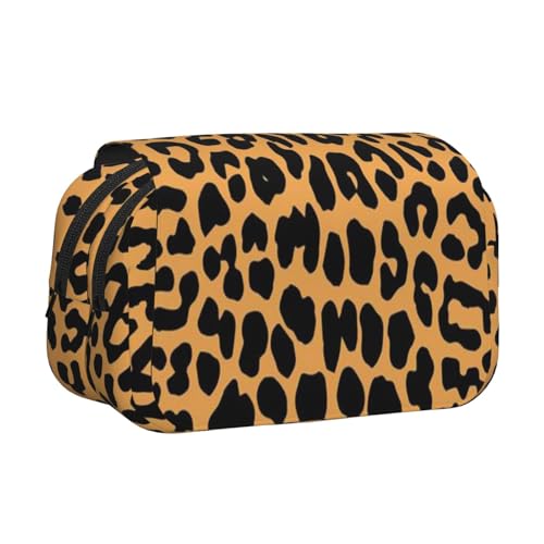 YFSGDLBN Federmäppchen mit Leopardenmuster, doppeltes Klappetui von YFSGDLBN